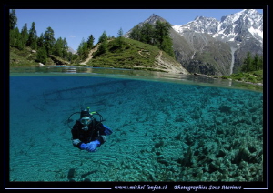 High Altitude lake diving... :O)... by Michel Lonfat 